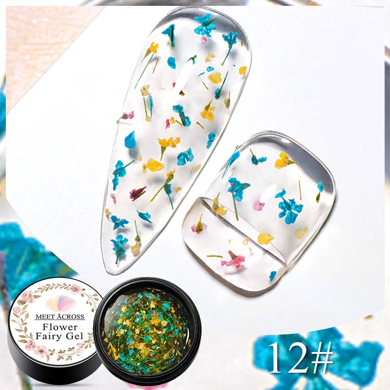 MEET ACROSS 8ml Sparkly Sequins Gel Nail Polish Pink Gold Silver Glitter Semi Permanent UV Nail Art Gel Varnish Manicure Design