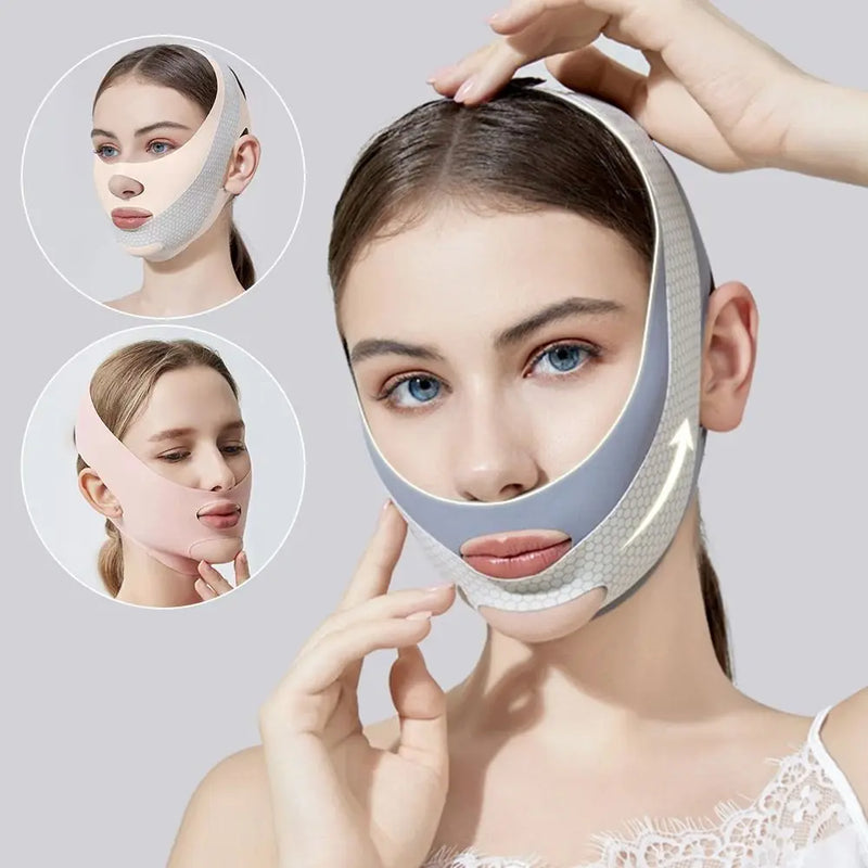 New Adjustable Face Sculpting Sleep Mask Breathable Elastic Lifting Tightening Mask Skin Care Slimming Strap Chin Up Mask Woman