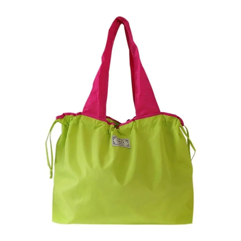 Drawstring Eco-Friendly Fashion Supermarket Shopping Bag Foldable Shopping Bag Reusable Waterproof Travel Grocery Bag Fashion