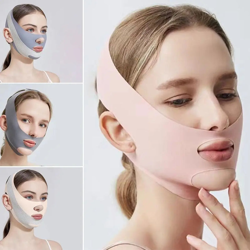 New Adjustable Face Sculpting Sleep Mask Breathable Elastic Lifting Tightening Mask Skin Care Slimming Strap Chin Up Mask Woman