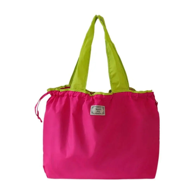 Drawstring Eco-Friendly Fashion Supermarket Shopping Bag Foldable Shopping Bag Reusable Waterproof Travel Grocery Bag Fashion