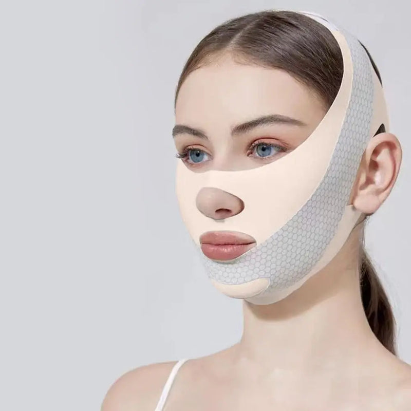 New Adjustable Face Sculpting Sleep Mask Breathable Elastic Lifting Tightening Mask Skin Care Slimming Strap Chin Up Mask Woman