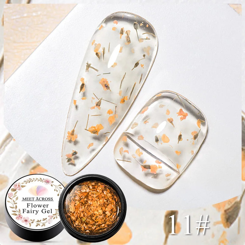 MEET ACROSS 8ml Sparkly Sequins Gel Nail Polish Pink Gold Silver Glitter Semi Permanent UV Nail Art Gel Varnish Manicure Design