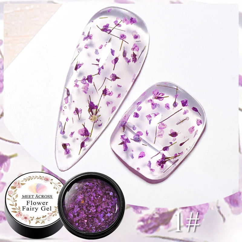 MEET ACROSS 8ml Sparkly Sequins Gel Nail Polish Pink Gold Silver Glitter Semi Permanent UV Nail Art Gel Varnish Manicure Design