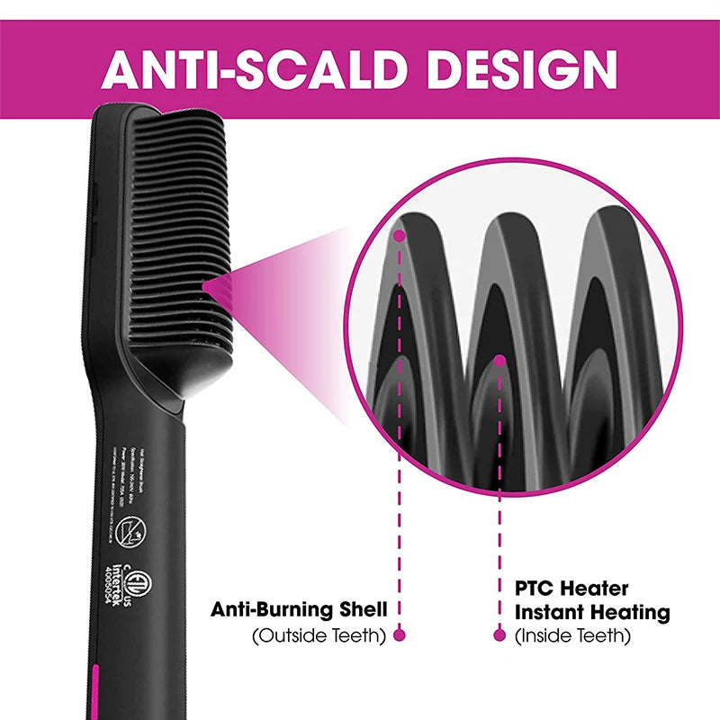 Trending Products 2024 Hair Dryer Comb Curling Irons Beauty Products for Women Hair Brushes Fast Heating Hair Straightener Comb