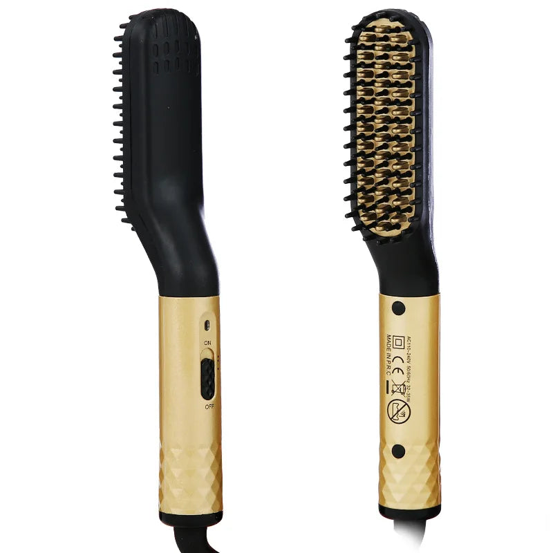 Man Hair Comb Brush Beard Straightener Multifunctional Hair Straightening Comb Hair Curler Fast Heating Styling Tools