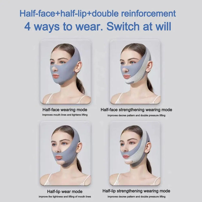 New Adjustable Face Sculpting Sleep Mask Breathable Elastic Lifting Tightening Mask Skin Care Slimming Strap Chin Up Mask Woman