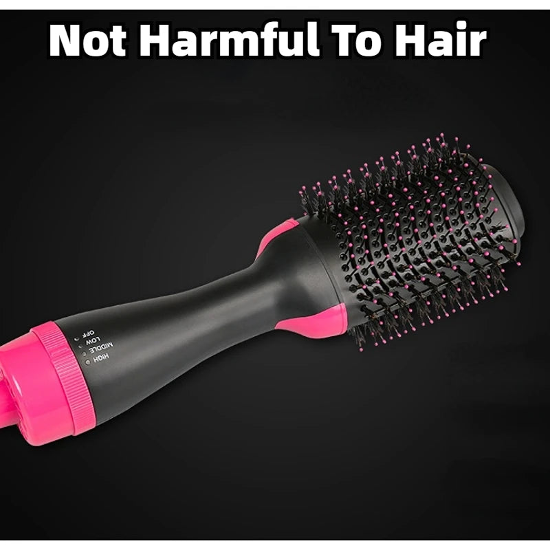 4 In 1 Hot Air Brush Styling Comb One-Step Heating Comb Hair Straightening Brush for Straight Curly Professional Hair Dryers 에어랩