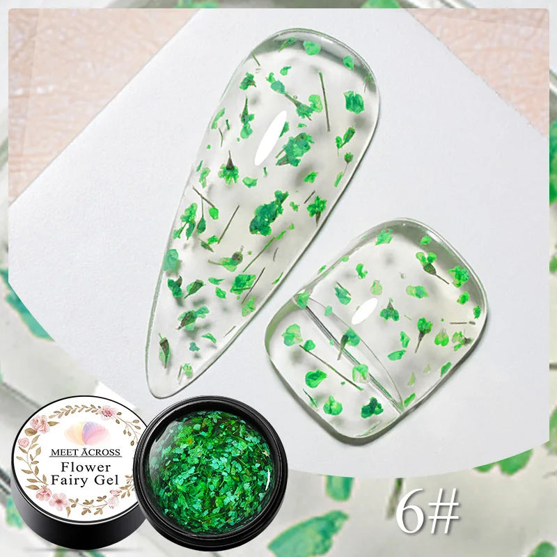 MEET ACROSS 8ml Sparkly Sequins Gel Nail Polish Pink Gold Silver Glitter Semi Permanent UV Nail Art Gel Varnish Manicure Design