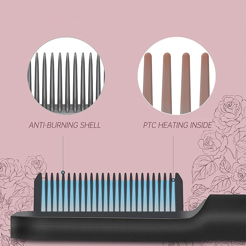 Trending Products 2024 Hair Dryer Comb Curling Irons Beauty Products for Women Hair Brushes Fast Heating Hair Straightener Comb