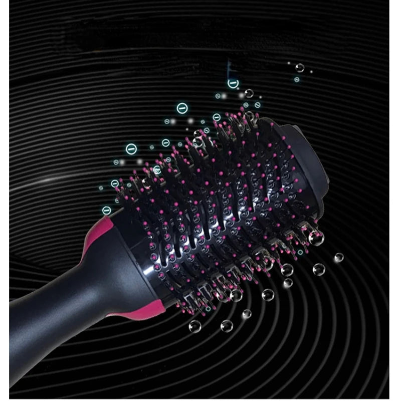 4 In 1 Hot Air Brush Styling Comb One-Step Heating Comb Hair Straightening Brush for Straight Curly Professional Hair Dryers 에어랩