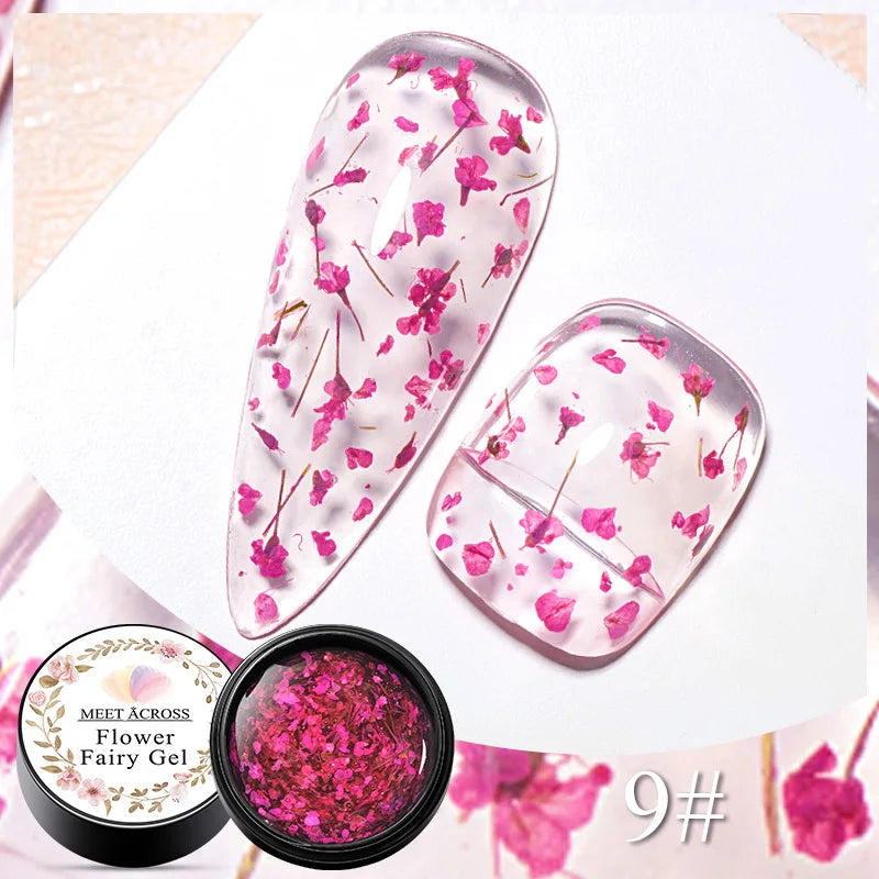 MEET ACROSS 8ml Sparkly Sequins Gel Nail Polish Pink Gold Silver Glitter Semi Permanent UV Nail Art Gel Varnish Manicure Design