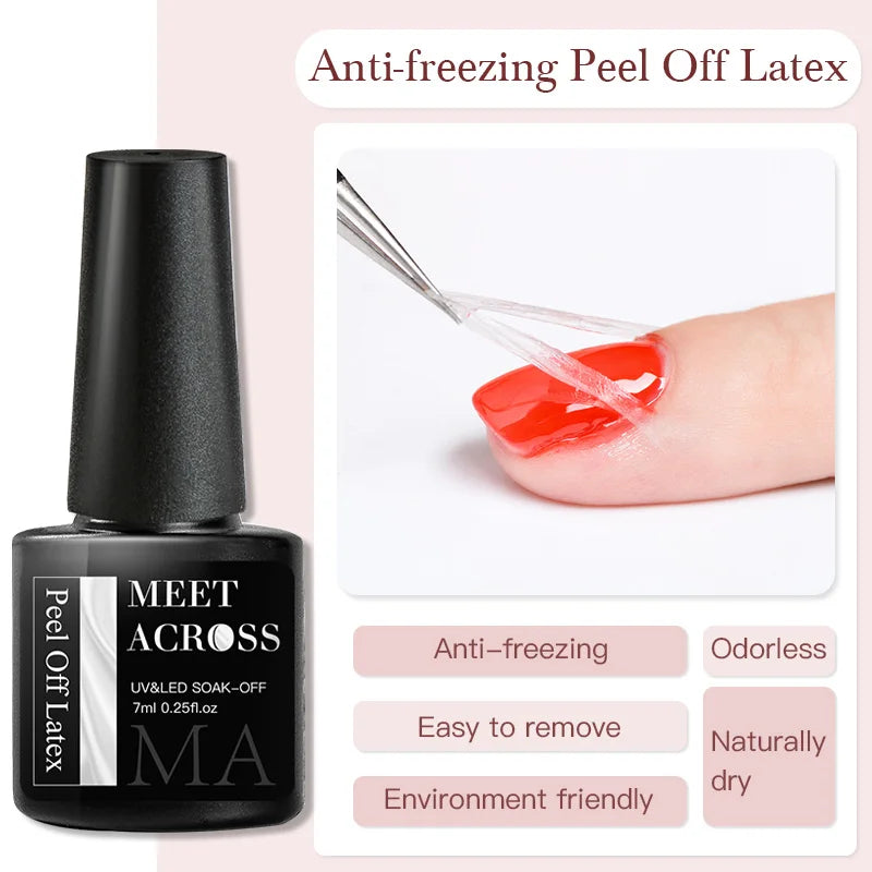 MEET ACROSS 8ml Sparkly Sequins Gel Nail Polish Pink Gold Silver Glitter Semi Permanent UV Nail Art Gel Varnish Manicure Design